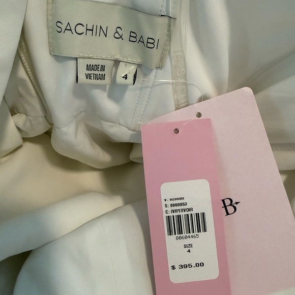 NWT Sachin and Babi Grace Strapless Mini Bow Back Dress - Size 4 - Picture 5 of 10